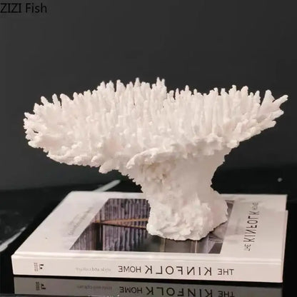 Modern white coral tree decorative ornament living room sculpture