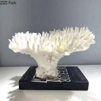 Modern white coral tree decorative ornament living room sculpture
