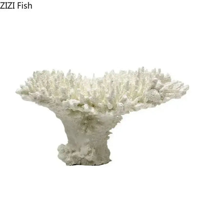 Modern white coral tree decorative ornament living room sculpture