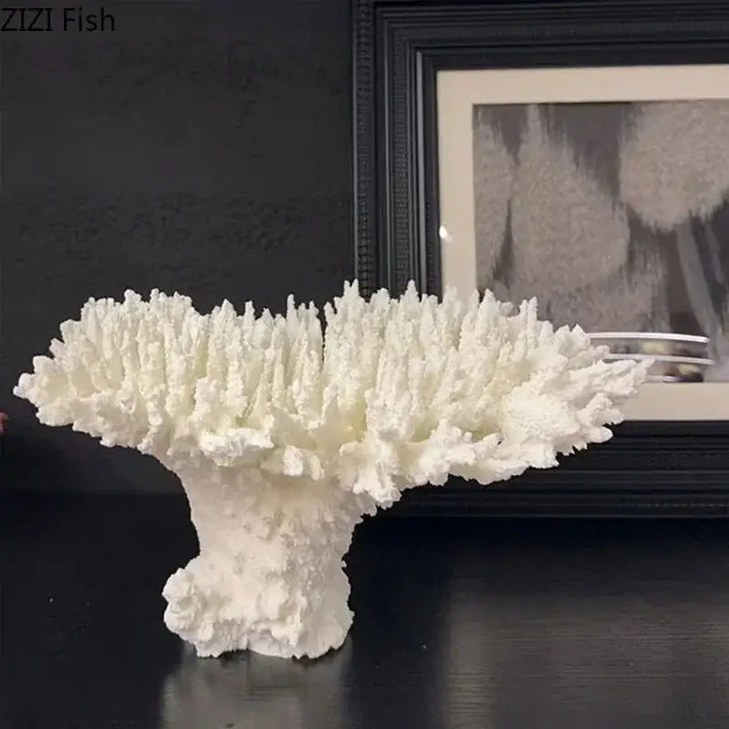 Modern white coral tree decorative ornament living room sculpture