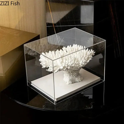 Modern white coral tree decorative ornament living room sculpture