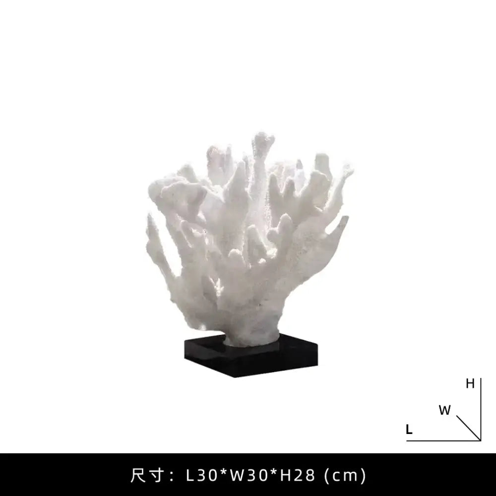 Modern white coral tree resin sculpture living room decor