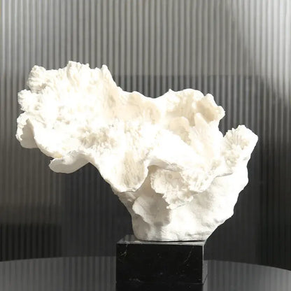 Modern white coral tree resin sculpture living room decor