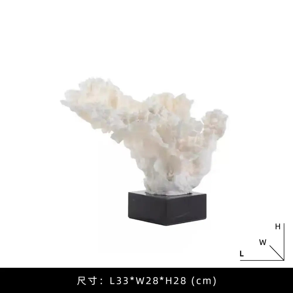 Modern white coral tree resin sculpture living room decor