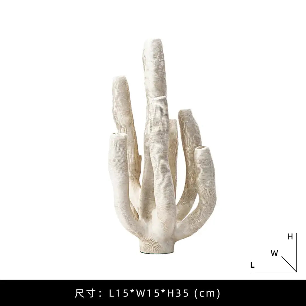 Modern white coral tree resin sculpture living room decor