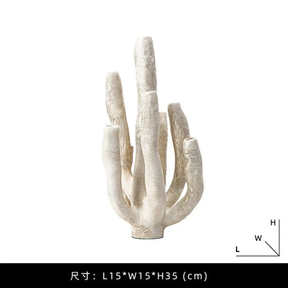 Modern white coral tree resin sculpture living room decor