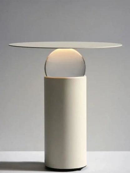 Modern white crystal ball table lamp for bedroom minimalist design