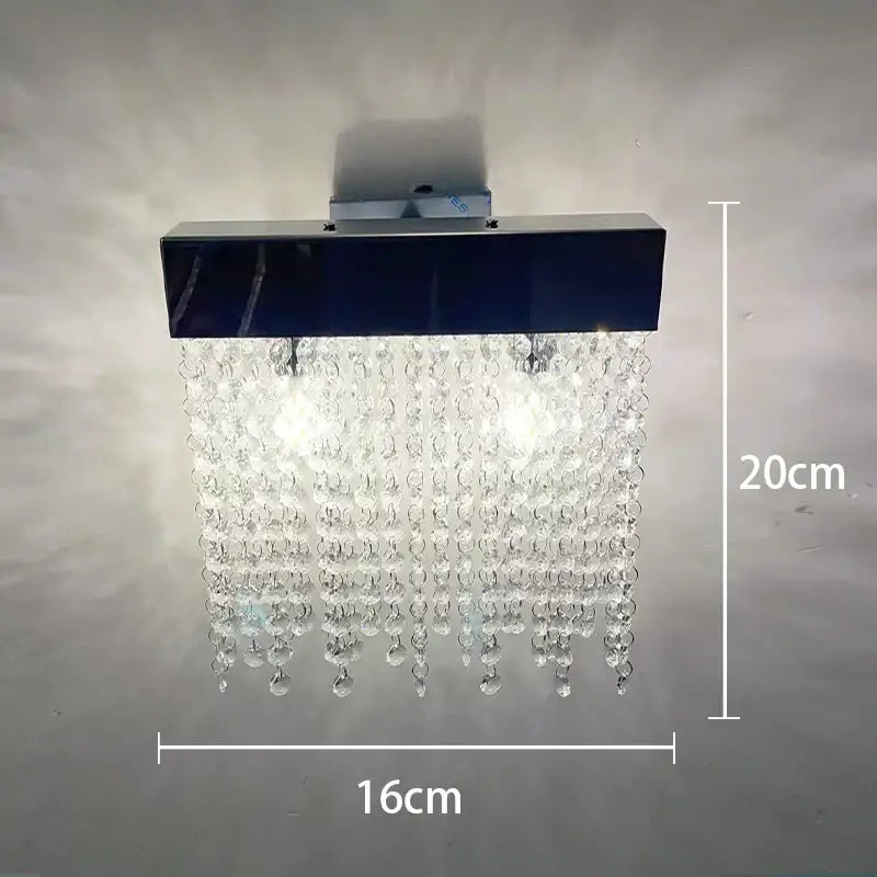 Modern white crystal tassel chandelier dining room hanging lamp