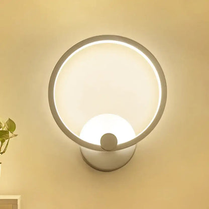 Modern white curved led wall lamp bedroom light type