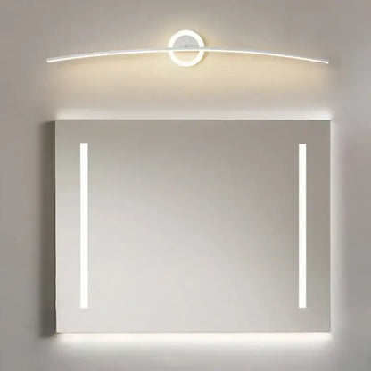 Modern white curved led wall lamp for bathroom living room