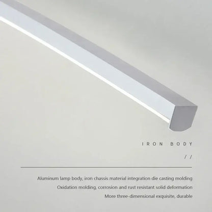 Modern white curved led wall lamp for bathroom living room