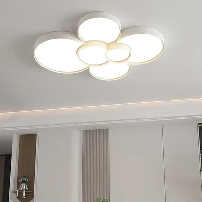 Modern white cylinder led chandelier light for living room