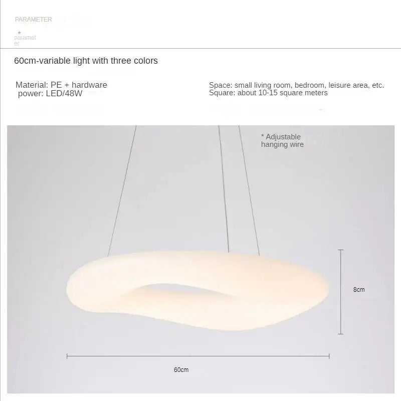 Modern white & dark gray cloud pendant light for living room