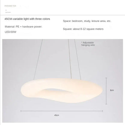 Modern white & dark gray cloud pendant light for living room