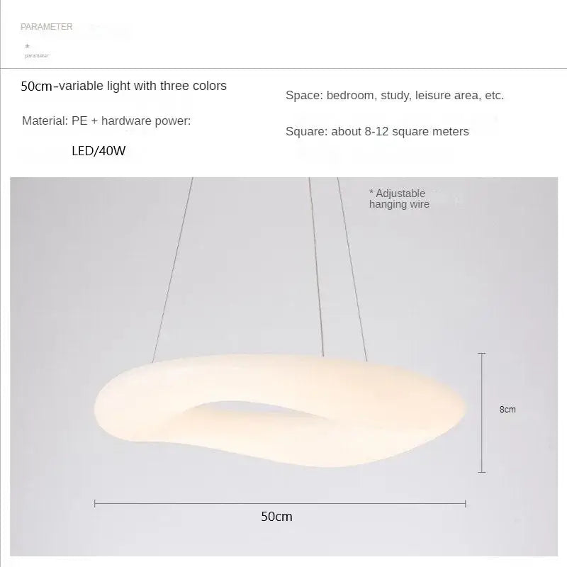 Modern white & dark gray cloud pendant light for living room