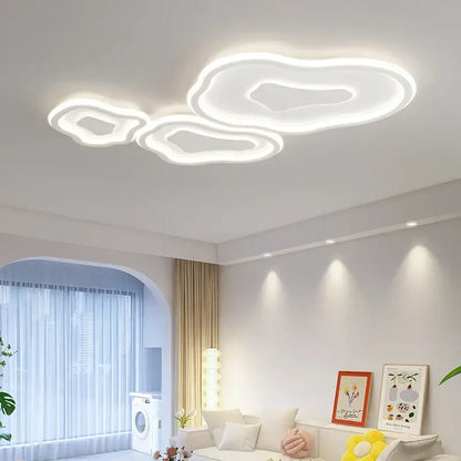 Modern white cloud chandelier living room ceiling light