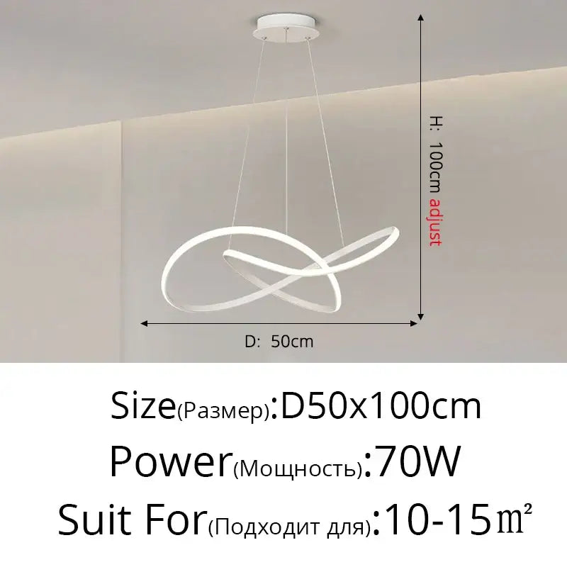 Modern white cloud chandelier living room ceiling light