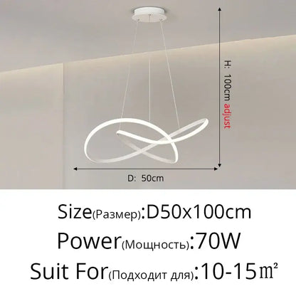 Modern white cloud chandelier living room ceiling light