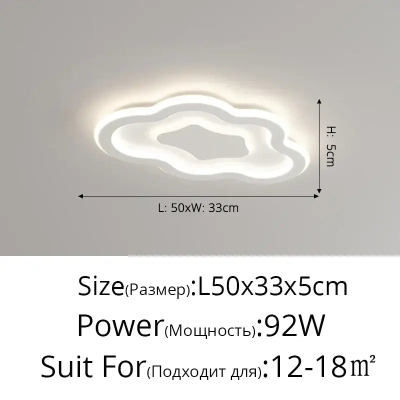 Modern white cloud chandelier living room ceiling light