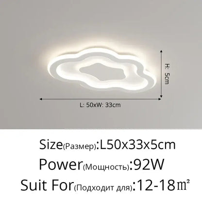 Modern white cloud chandelier living room ceiling light