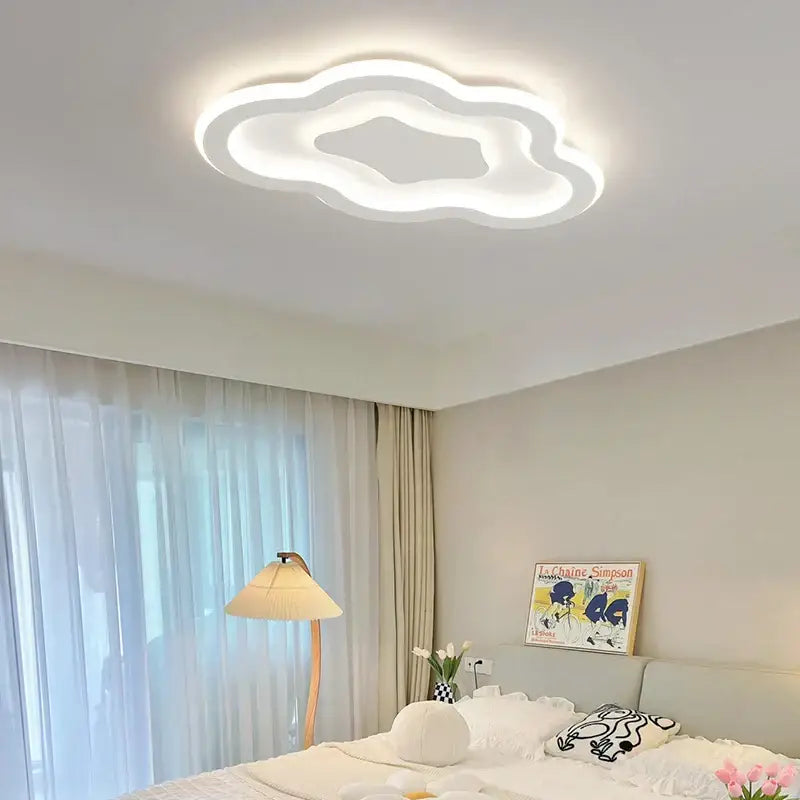 Modern white cloud chandelier living room ceiling light