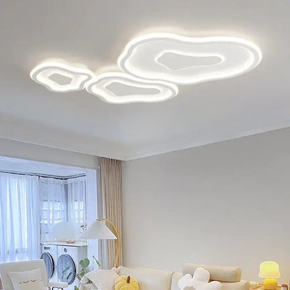 Modern white cloud chandelier living room ceiling light