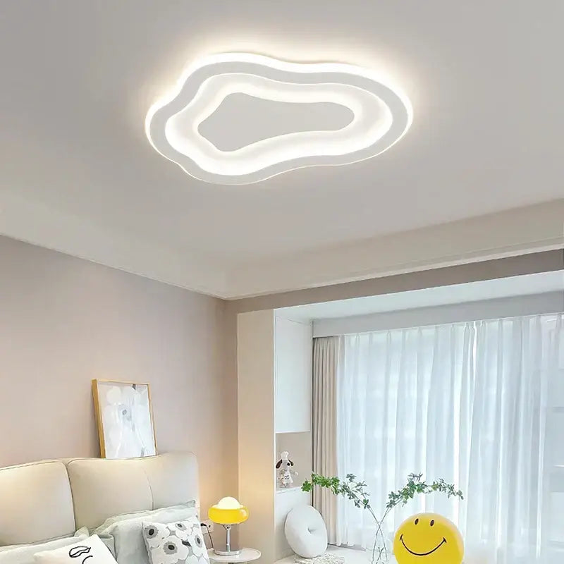 Modern white cloud chandelier living room ceiling light