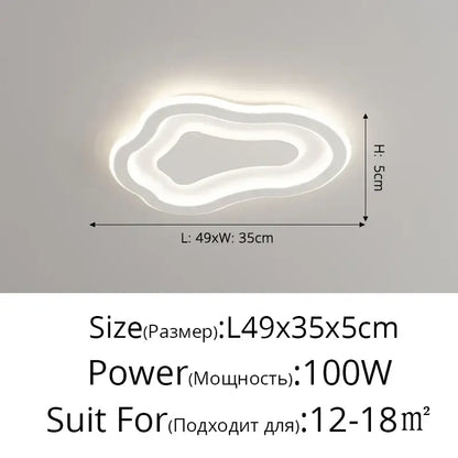 Modern white cloud chandelier living room ceiling light
