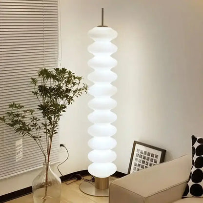 Modern white cream sugar gourd floor lamp living room