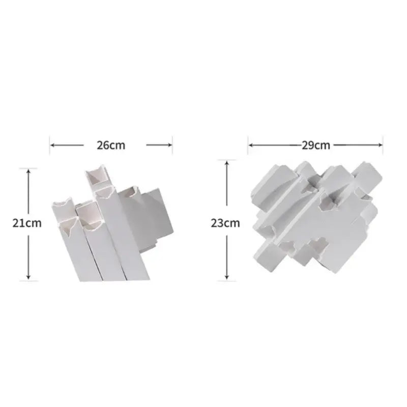 Modern white geometric ceramic vase living room block splicing