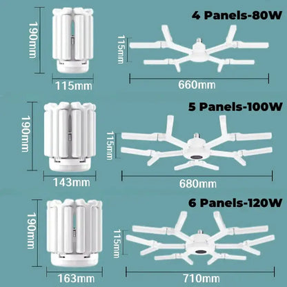 Modern white deformable led garage lights garage ceiling lamp