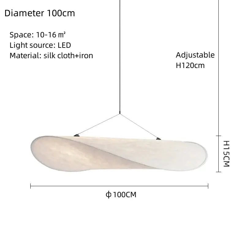 Modern white designer cloth cover pendant chandelier bedroom light