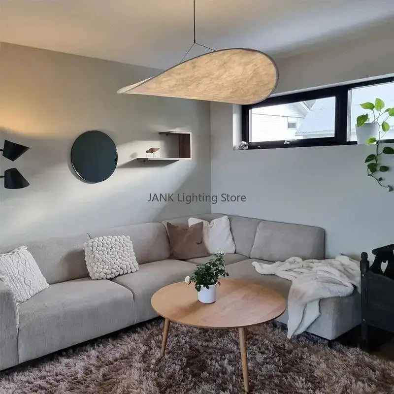 Modern white designer cloth cover pendant chandelier bedroom light