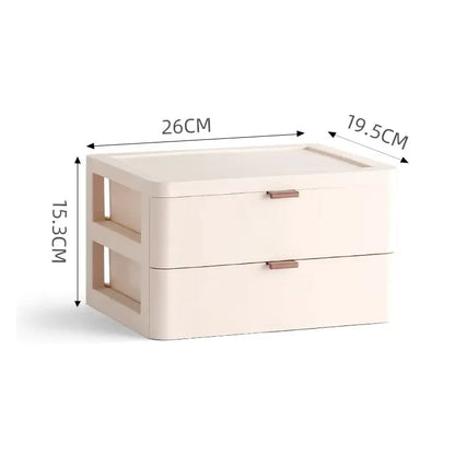 Modern white desktop organizer drawer with gold handles bedroom rack
