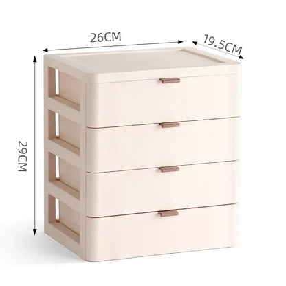 Modern white desktop organizer drawer with gold handles bedroom rack