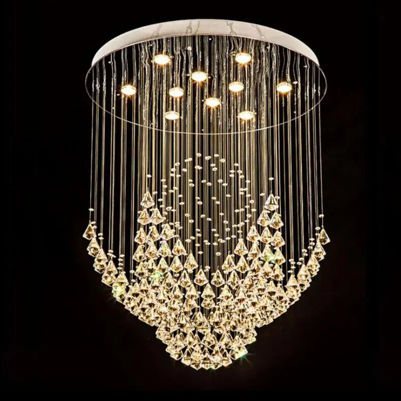 Modern white diamond crystal chandelier living room led light