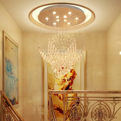 Modern white diamond crystal chandelier living room led light