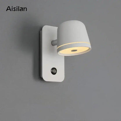Modern white dimmable led wall sconce bedroom spotlight