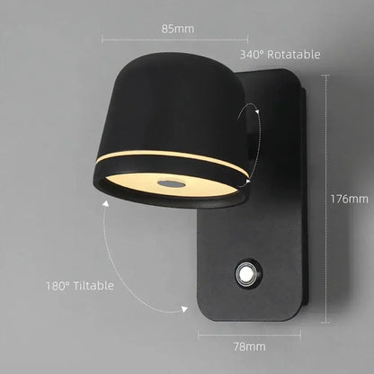 Modern white dimmable led wall sconce bedroom spotlight