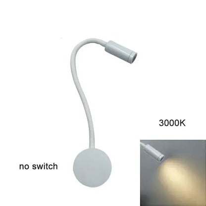Modern white dimmable led wall sconce reading light – bedroom