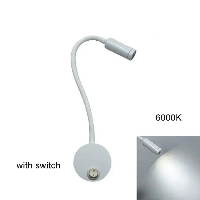 Modern white dimmable led wall sconce reading light – bedroom