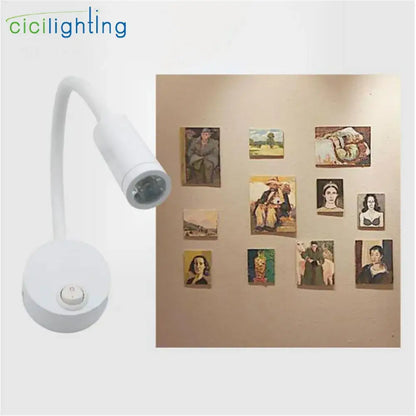Modern white dimmable led wall sconce reading light – bedroom