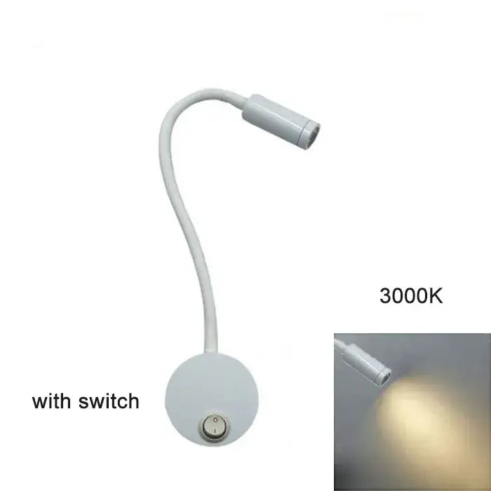 Modern white dimmable led wall sconce reading light – bedroom