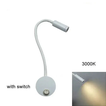 Modern white dimmable led wall sconce reading light – bedroom