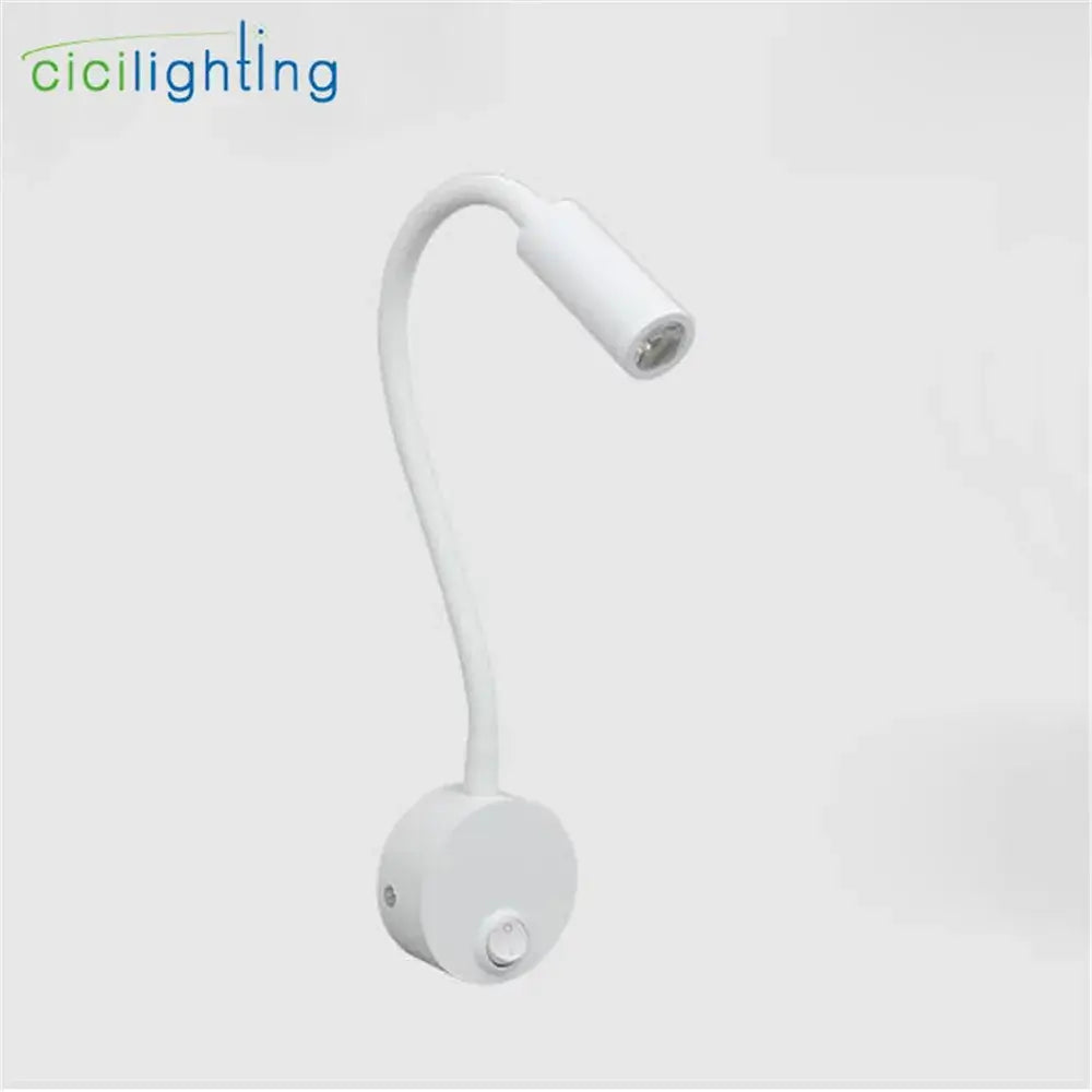 Modern white dimmable led wall sconce reading light – bedroom