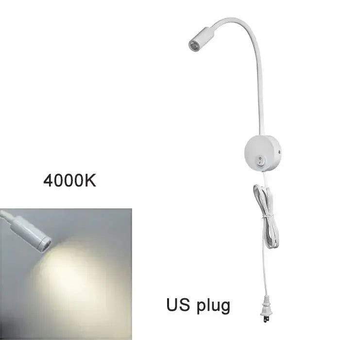 Modern white dimmable led wall sconce reading light – bedroom