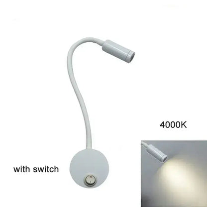 Modern white dimmable led wall sconce reading light – bedroom