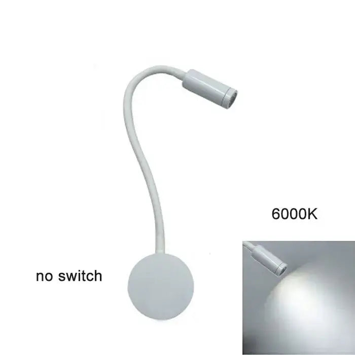 Modern white dimmable led wall sconce reading light – bedroom