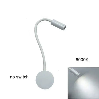 Modern white dimmable led wall sconce reading light – bedroom