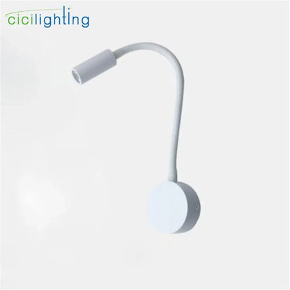 Modern white dimmable led wall sconce reading light – bedroom